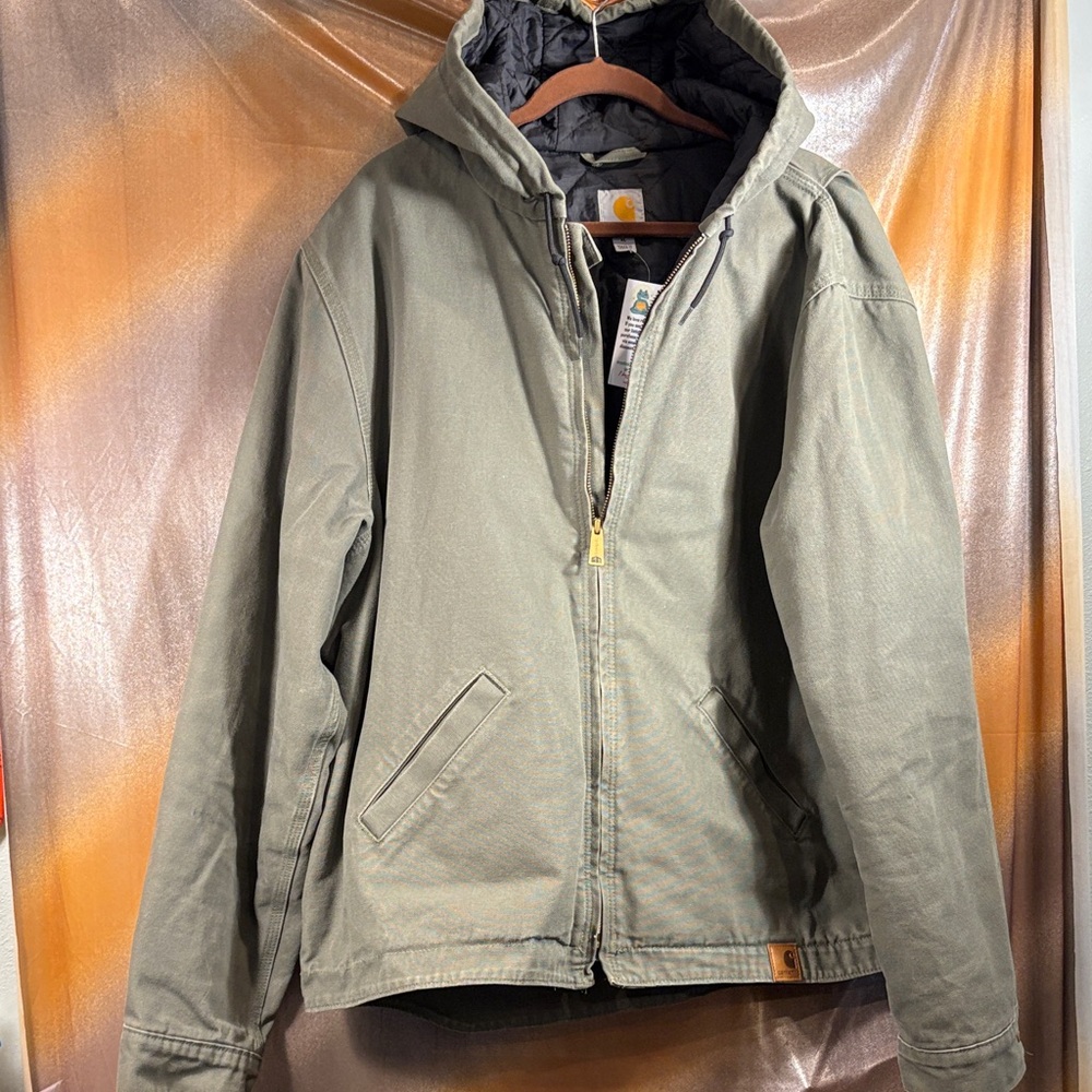 Carhartt Men's Olive Hooded Performance Jacket XL. Has flaws Bag 999